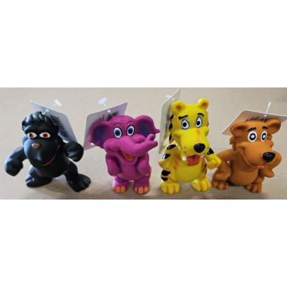 Latex wilde dieren ± 12 cm p/st willekeurig geleverd