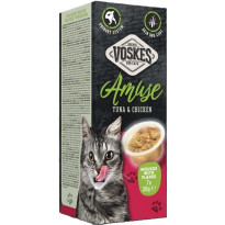 Voskes Mousse met stukjes tonijn en kip  7 x 30gr