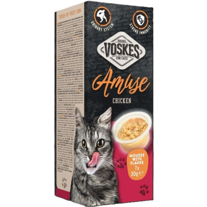 Voskes Mousse met stukjes kip  7 x 30gr