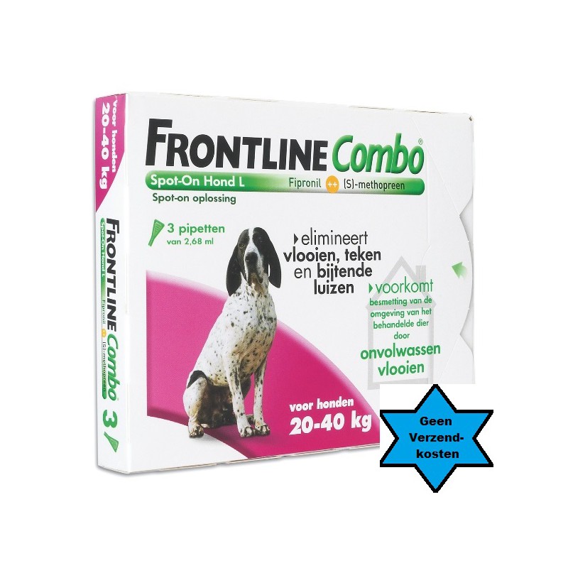 Het pad spel Maken Frontline Hond Combo L 3 pipet - Dierenparadijs Theuns